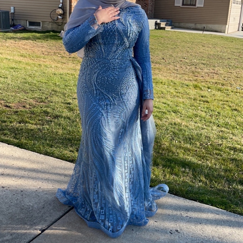 Longsleeve maxi evening dress. 2 available.